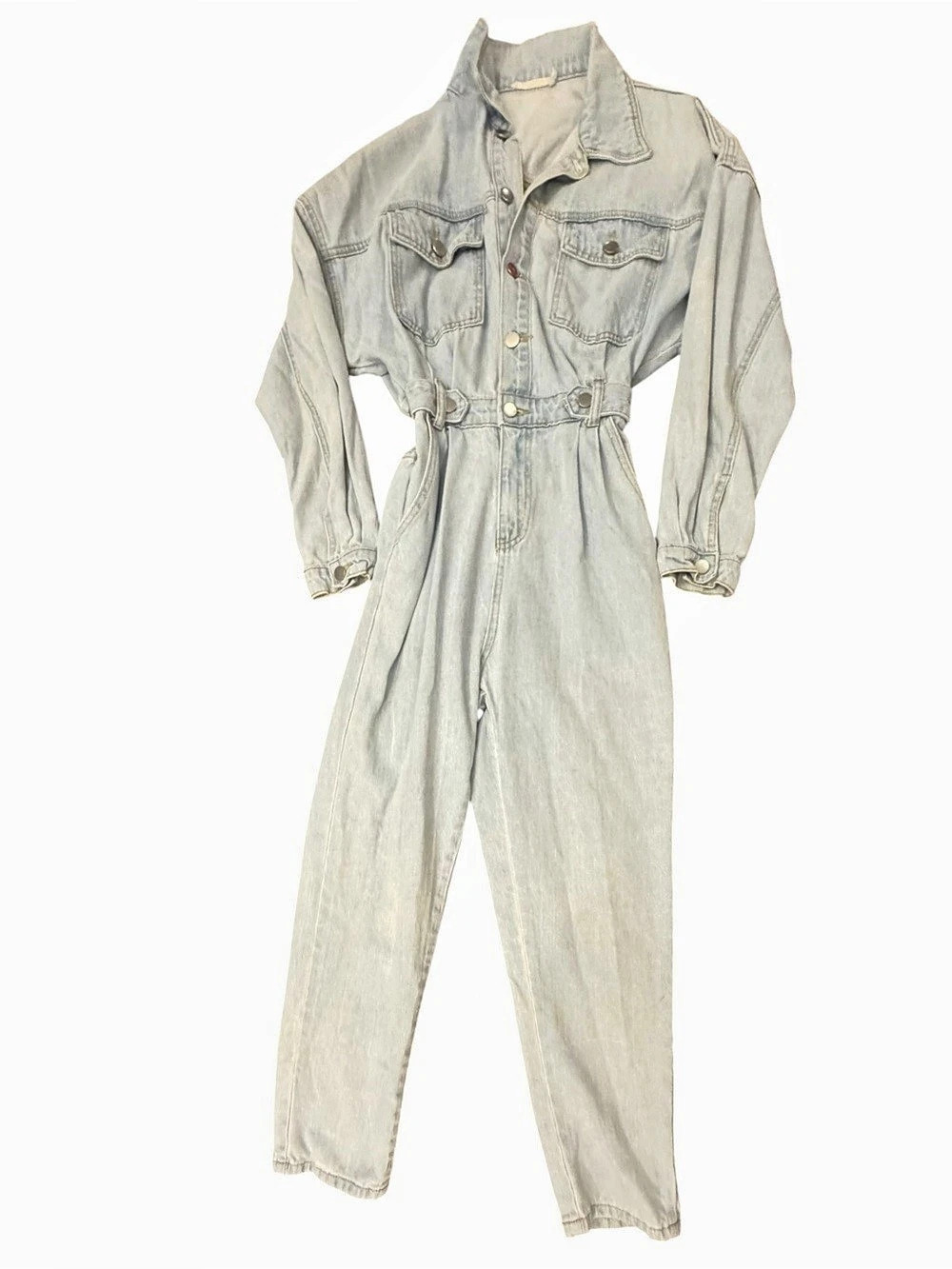 Mable Women’s Jean Jumpsuit Blue XS / S One piece Button Down Denim Romper
